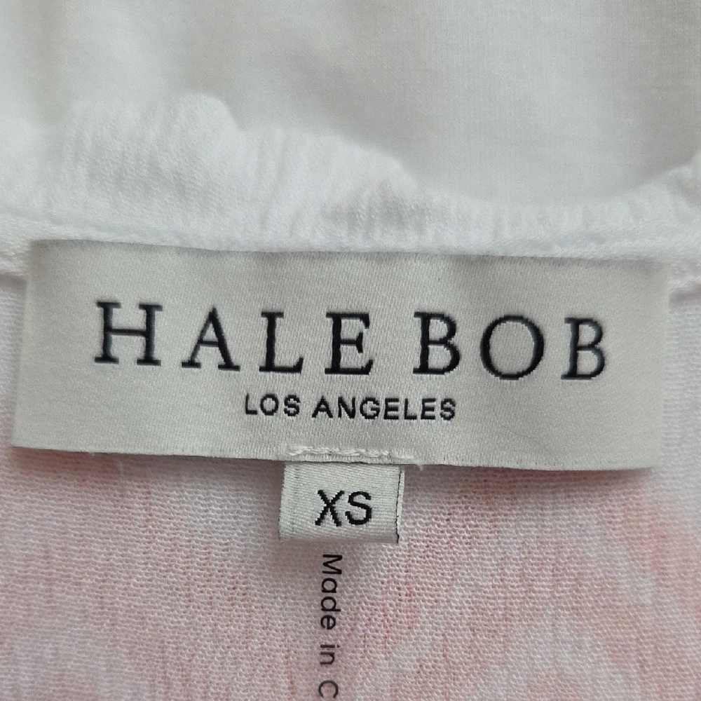 Hale Bob White Blouse with Orange and Pink Embroidery - Picture 5 of 5